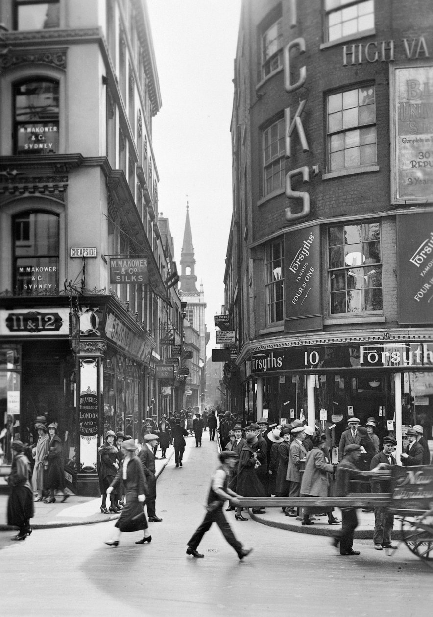 Cheapside, City of London, ca. 1920s door George Davison Reid