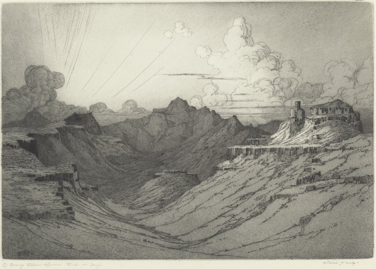 Woestijn Zonsondergang door George Elbert Burr