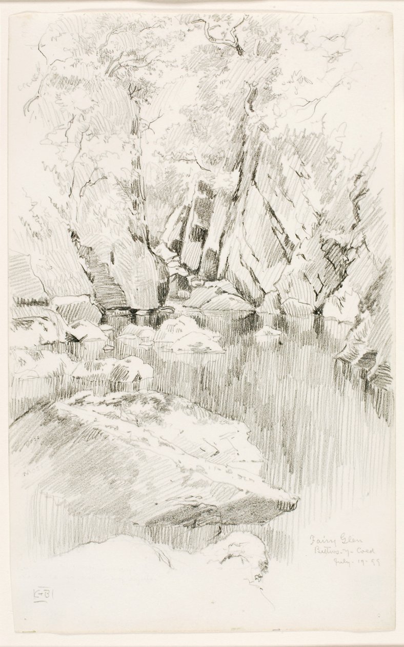 Fairy Glen, Bettws-y-Coed door George Elbert Burr