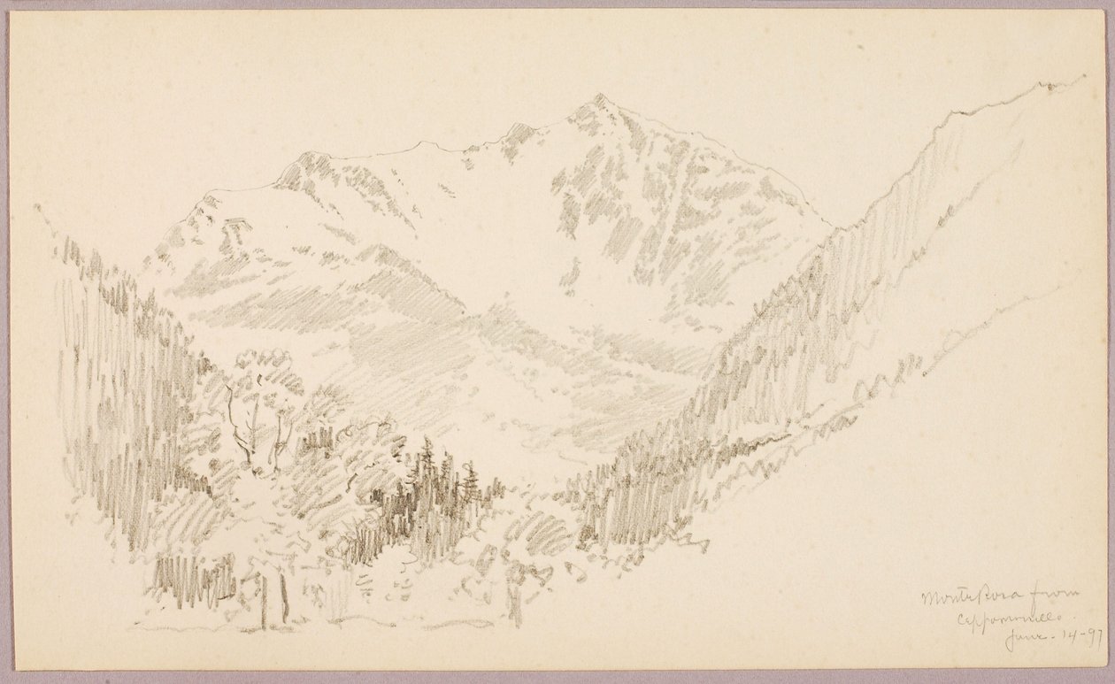 Monte Rosa van Ceppomorelli door George Elbert Burr