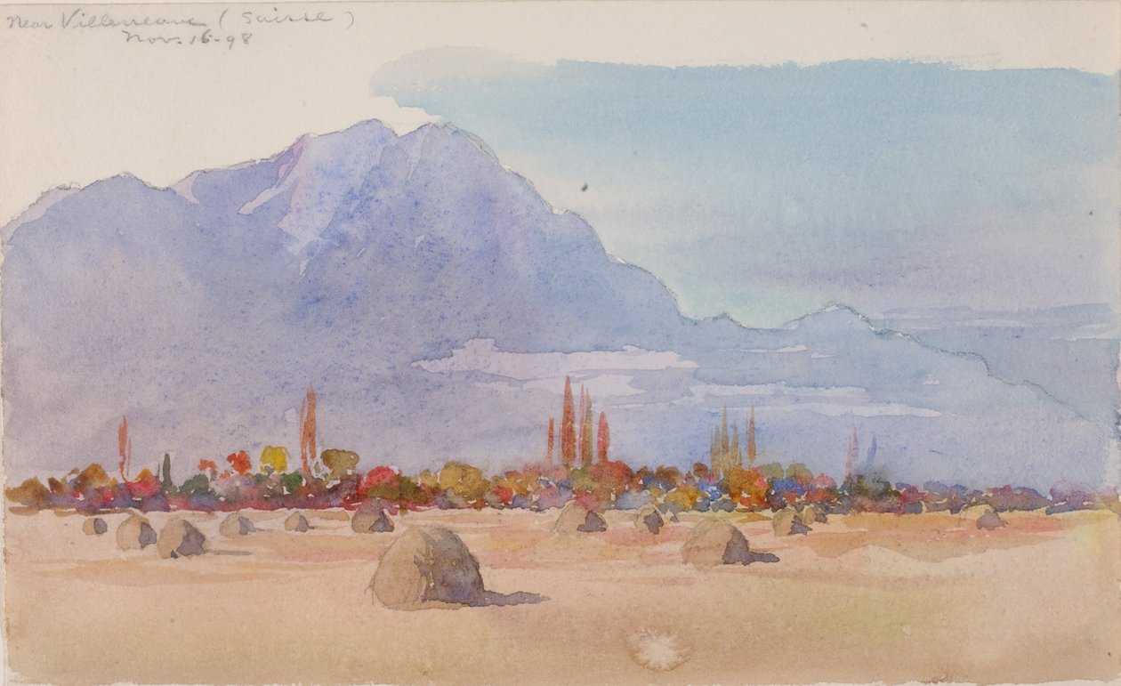 Omgeving Villeneuve, Zwitserland door George Elbert Burr