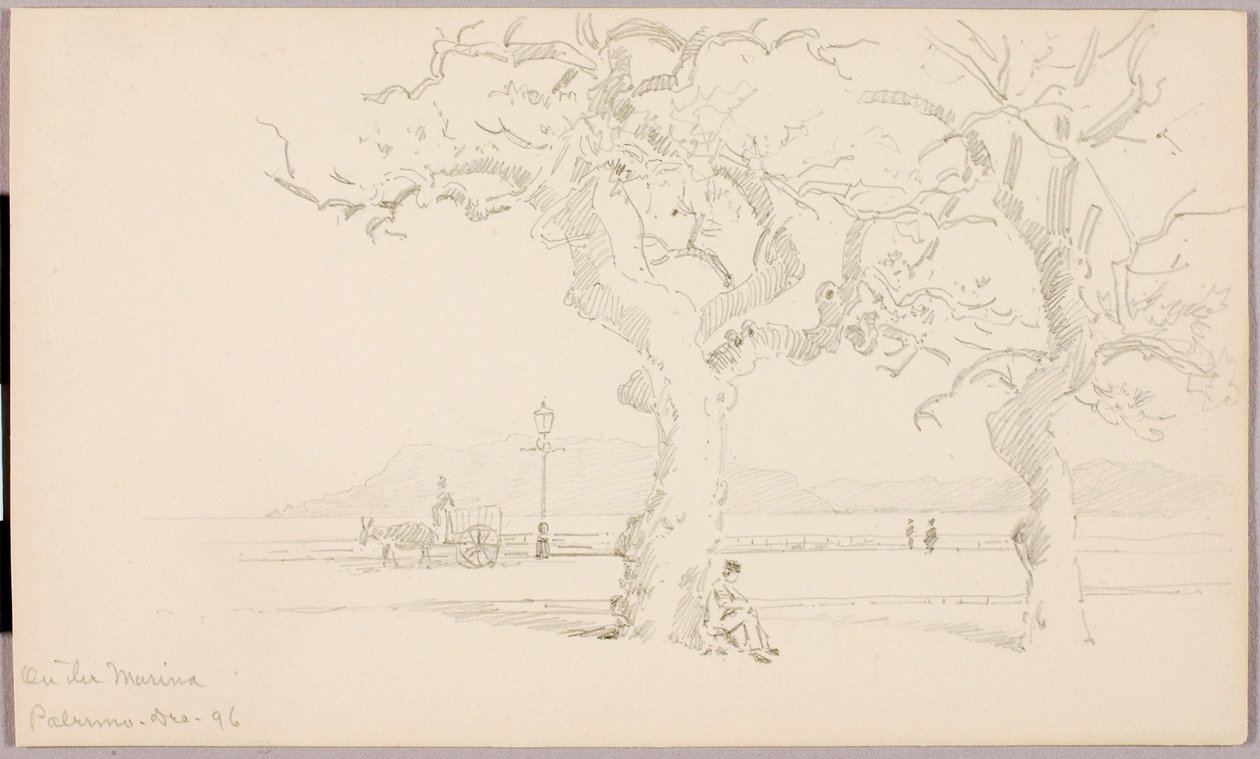Aan de jachthaven, Palermo door George Elbert Burr