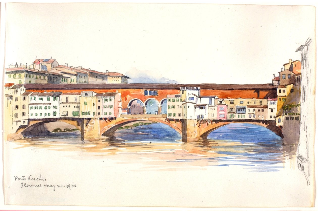Ponte Vecchio, Florence door George Elbert Burr