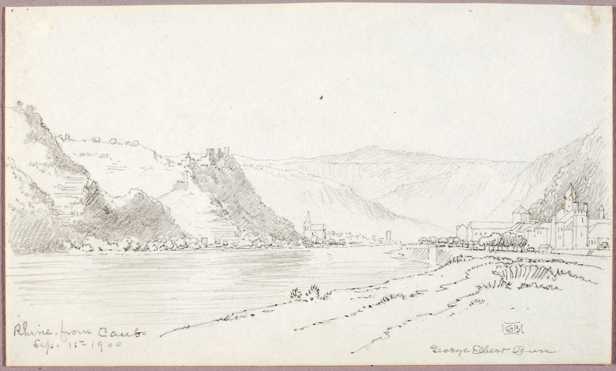 Rijn, van Caub door George Elbert Burr