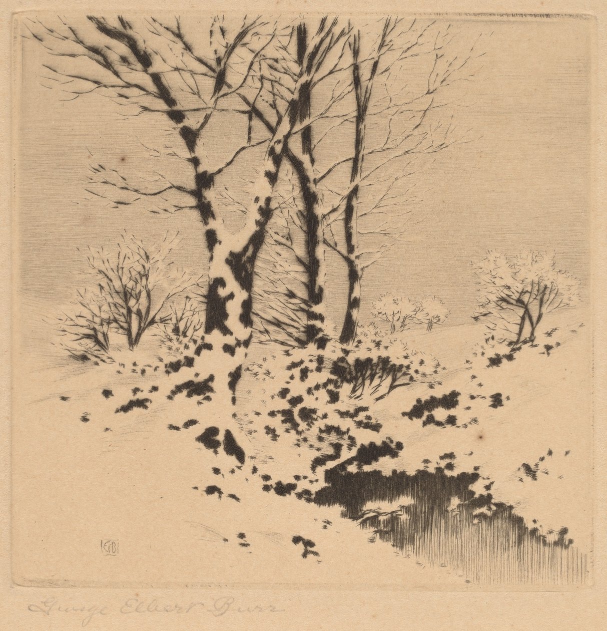Sneeuw door George Elbert Burr