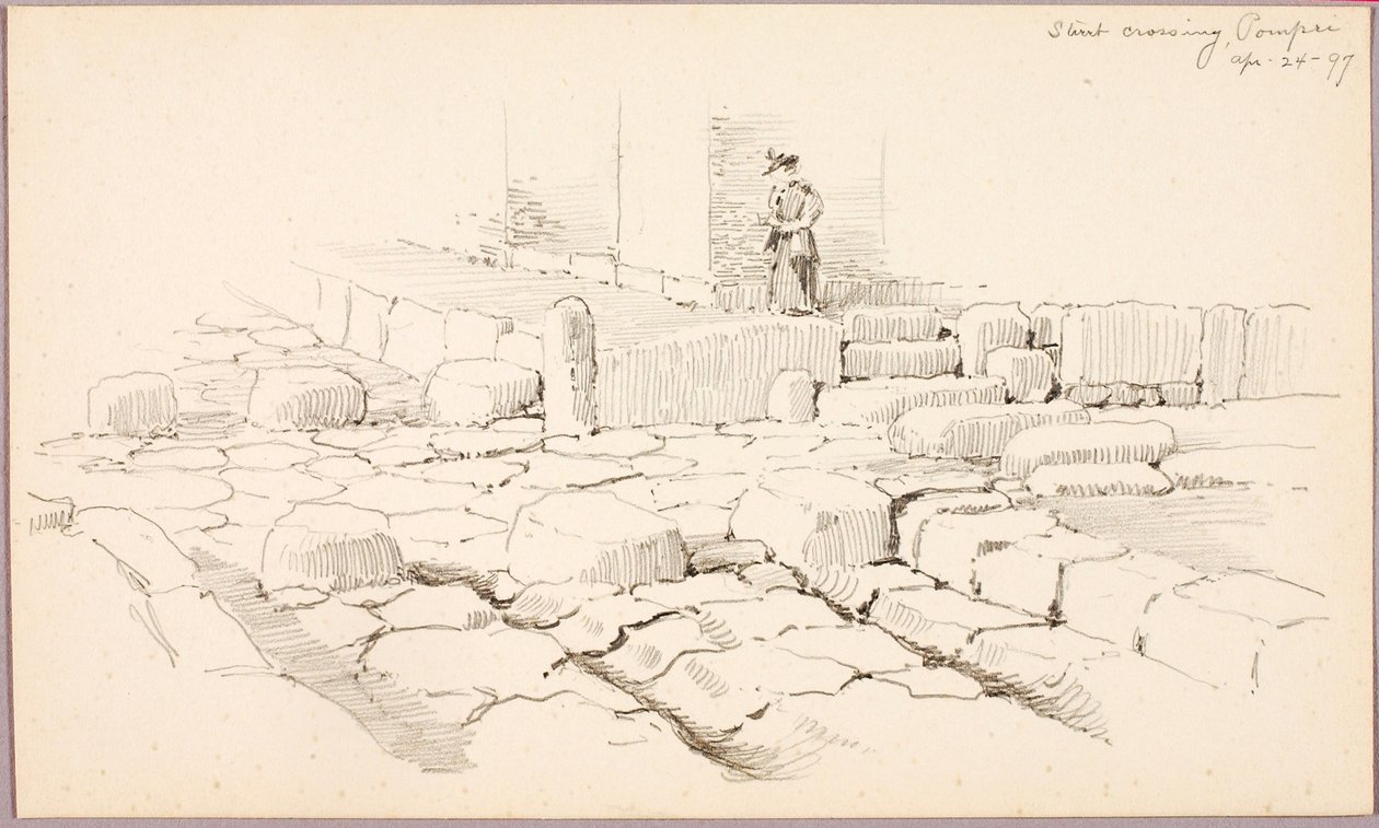 Oversteekplaats, Pompeii door George Elbert Burr