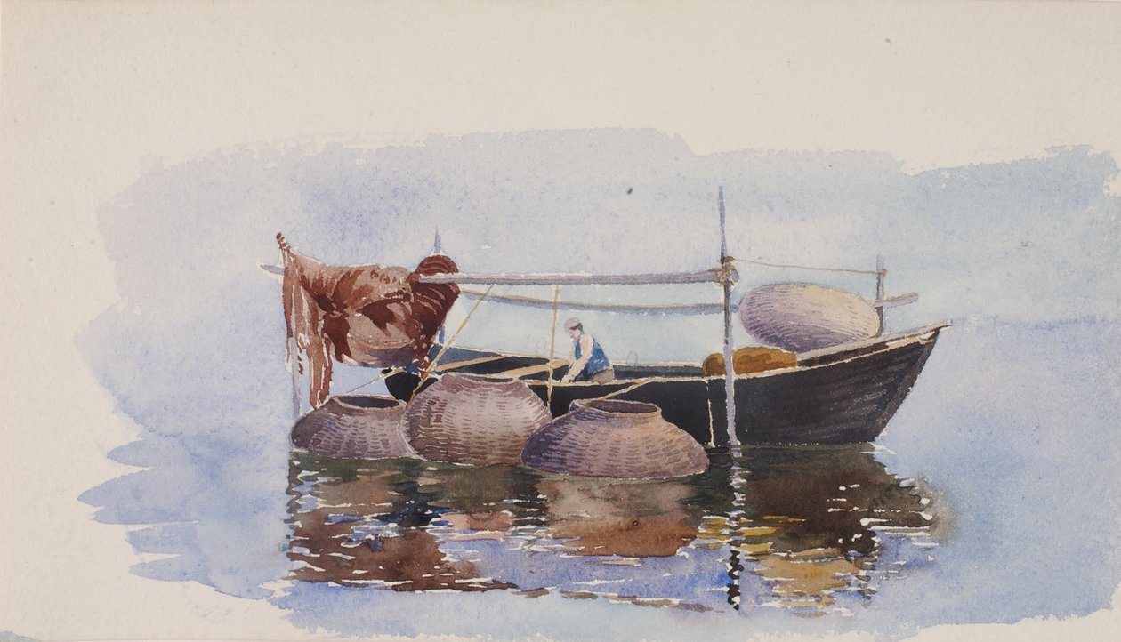 Zonder titel - Vissersboot door George Elbert Burr