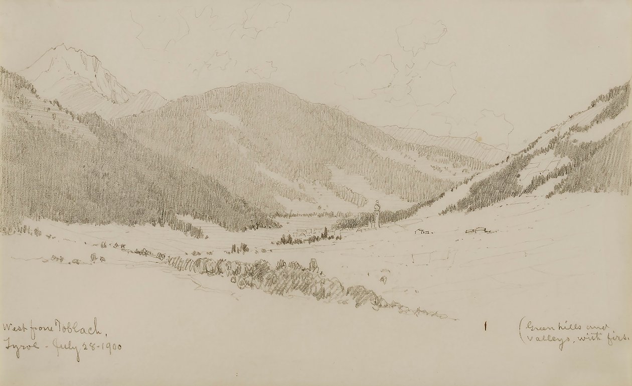 Ten westen van Toblach, Tirol door George Elbert Burr
