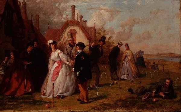 Croquet door George Elgar Hicks