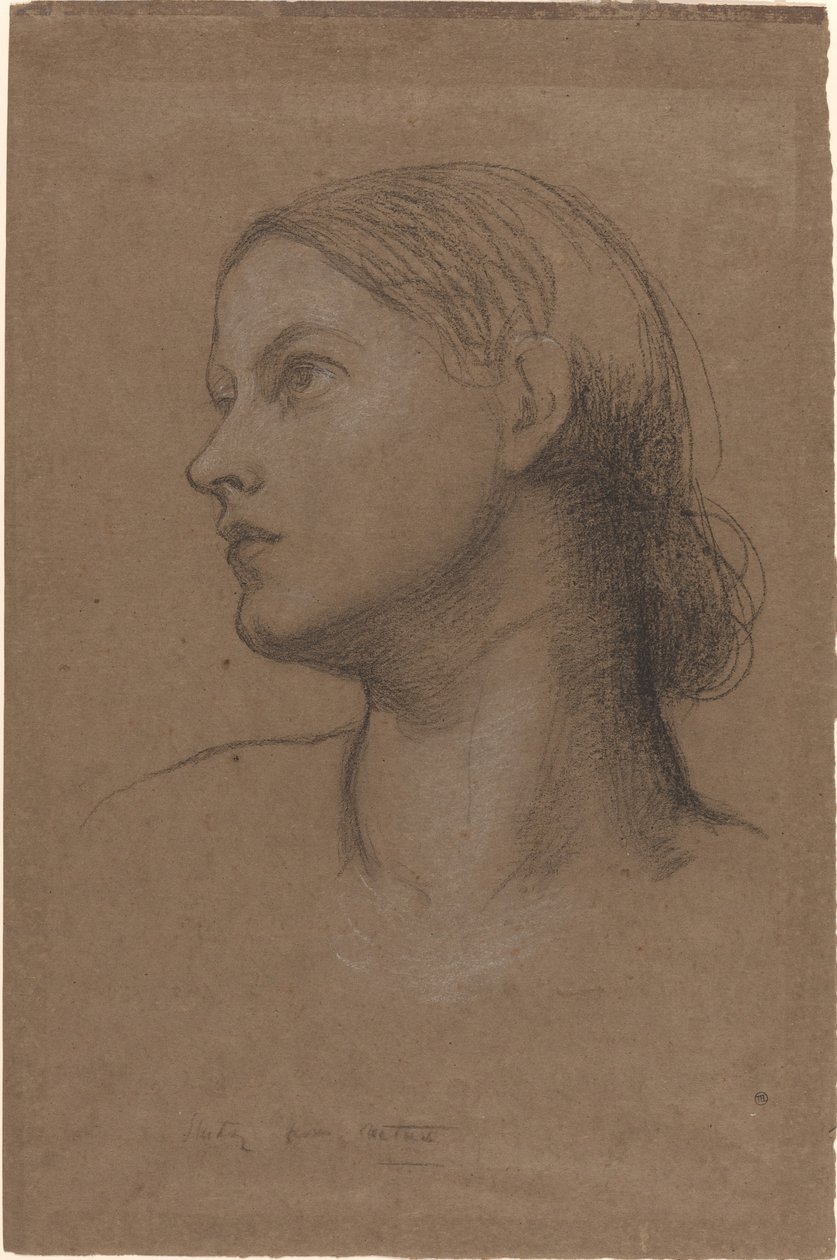 Hoofd van een Jonge Vrouw door George Frederic Watts