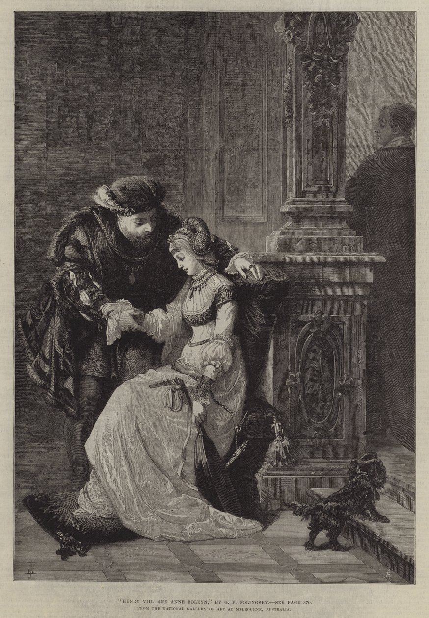 Hendrik VIII en Anna Boleyn door George Frederick Folingsby