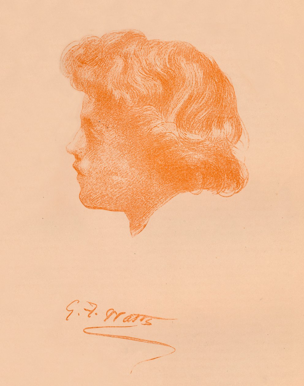 Hoofdschets, ca. 1895, 1896 door George Frederick Watts