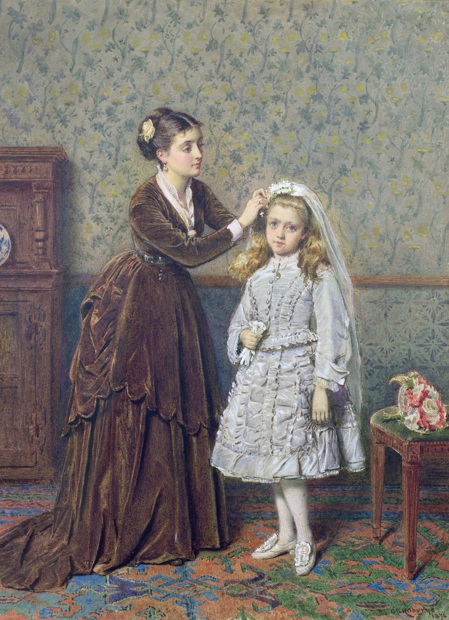 Haar eerste communie door George Goodwin Kilburne