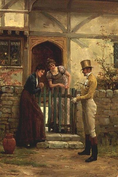 De bezoeker door George Goodwin Kilburne