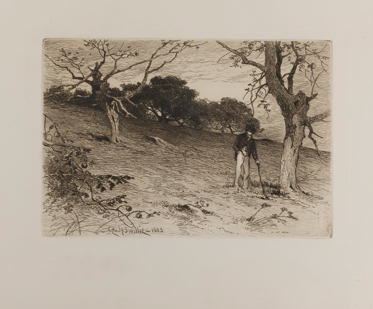 Een oude boomgaard in New England door George H. Smillie
