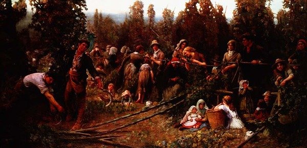 Druiven plukken door George Harcourt Sephton