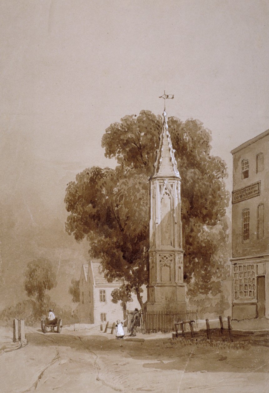 Tottenham High Road, Londen, ca. 1820 door George Harley
