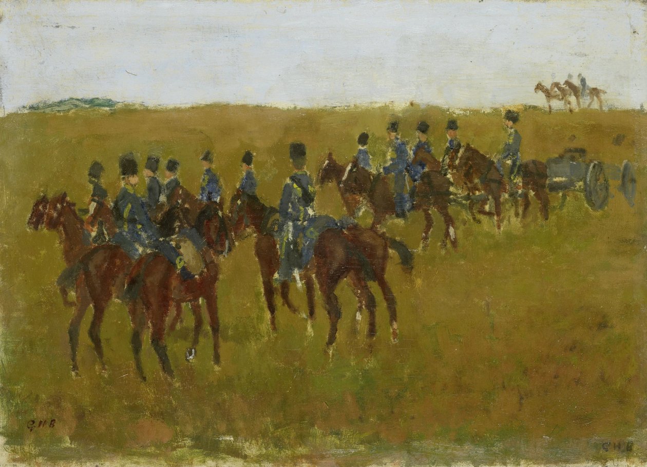 Artillerie op manoeuvre door George Hendrik Breitner