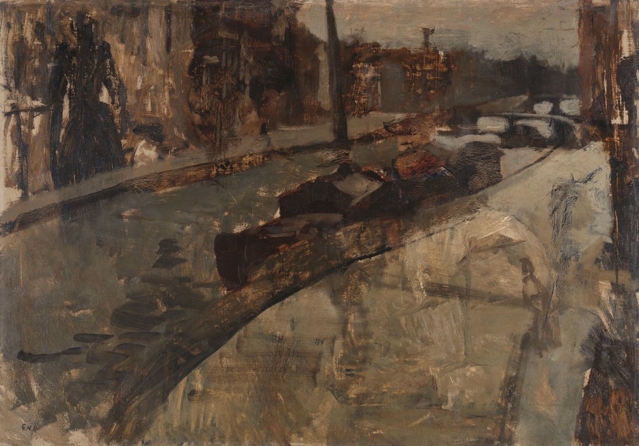 Prinsengracht bij Lauriergracht, Amsterdam door George Hendrik Breitner