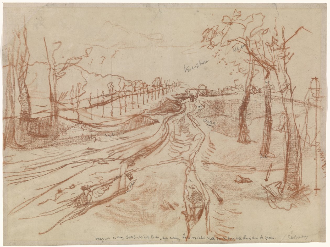 Schets van een landweg door George Hendrik Breitner