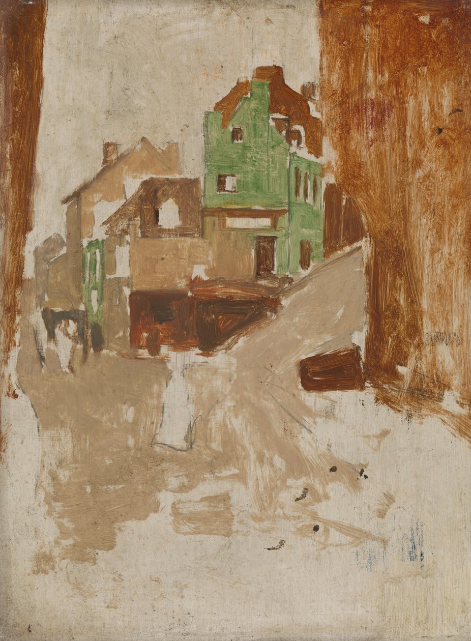 Straat in Montmartre, Parijs door George Hendrik Breitner