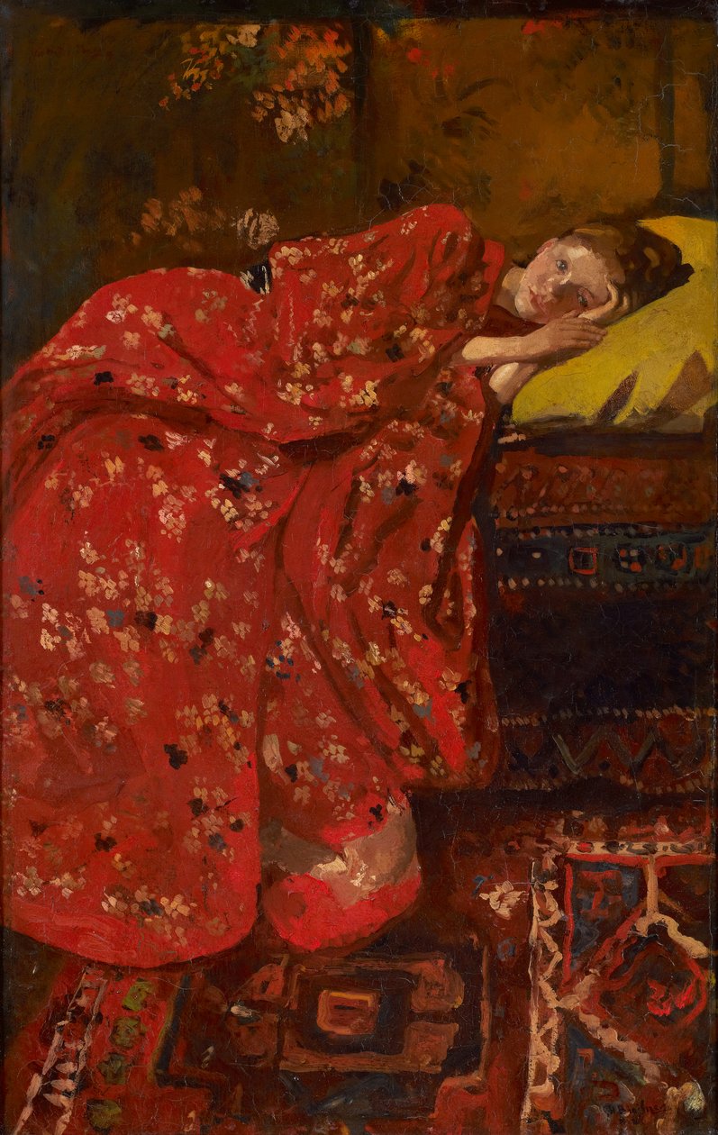 De Rode Kimono door George Hendrik Breitner