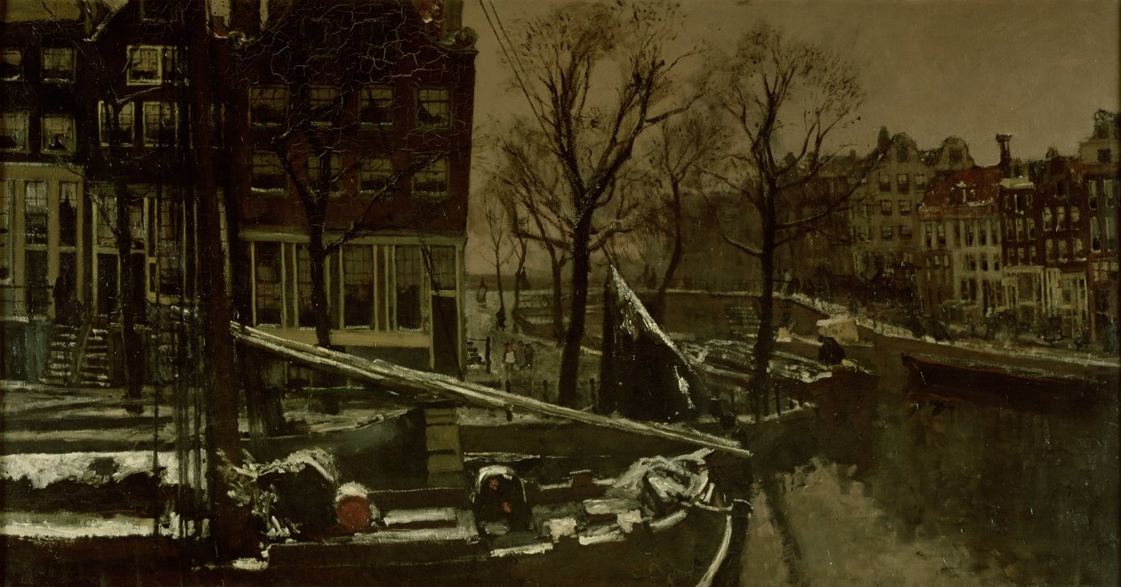 Winter in Amsterdam door George Hendrik Breitner