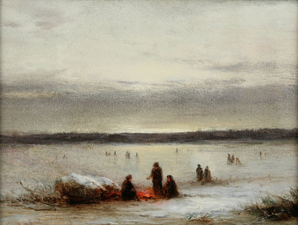 Winterscène door George Henry Boughton