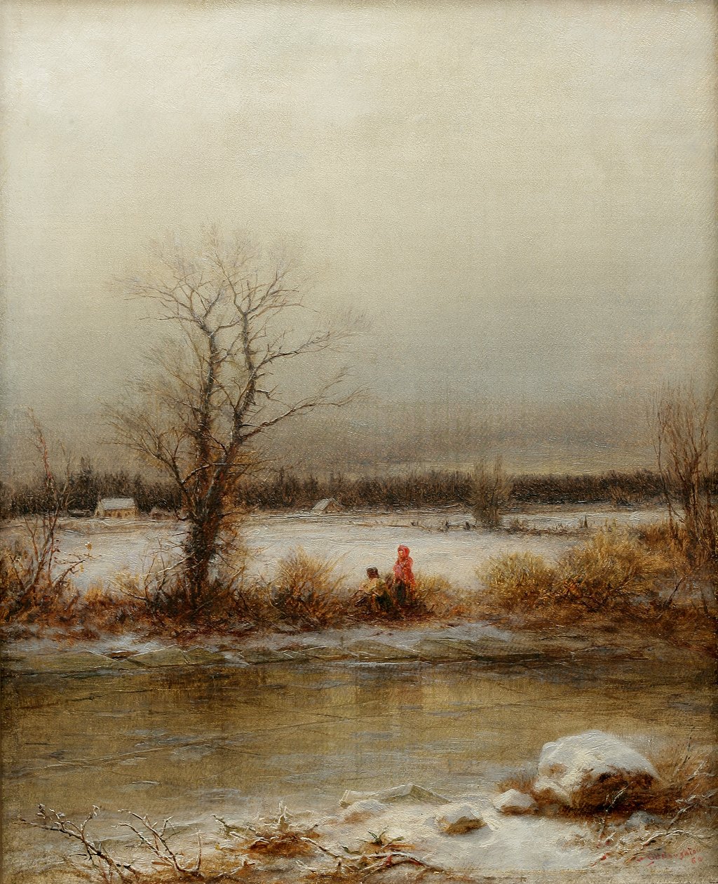 Winterscène door George Henry Boughton