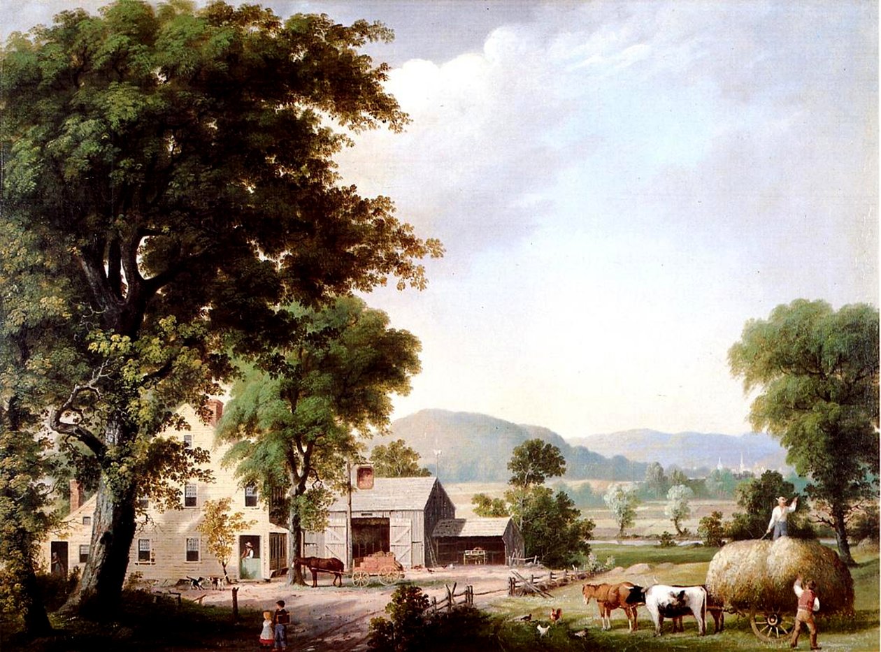 Hooien bij Jones Inn, 1854 door George Henry Durrie