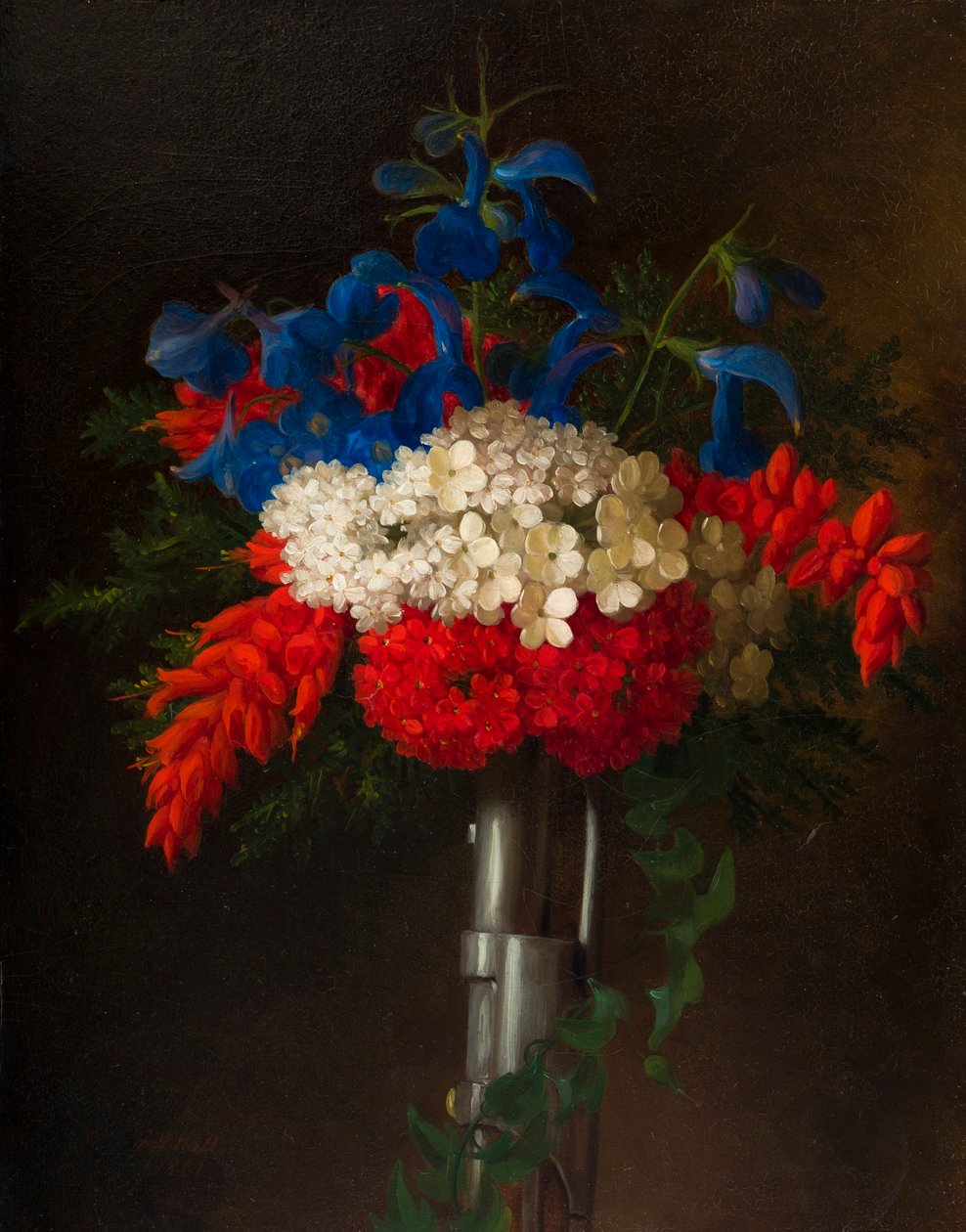 Patriottisch boeket door George Henry Hall