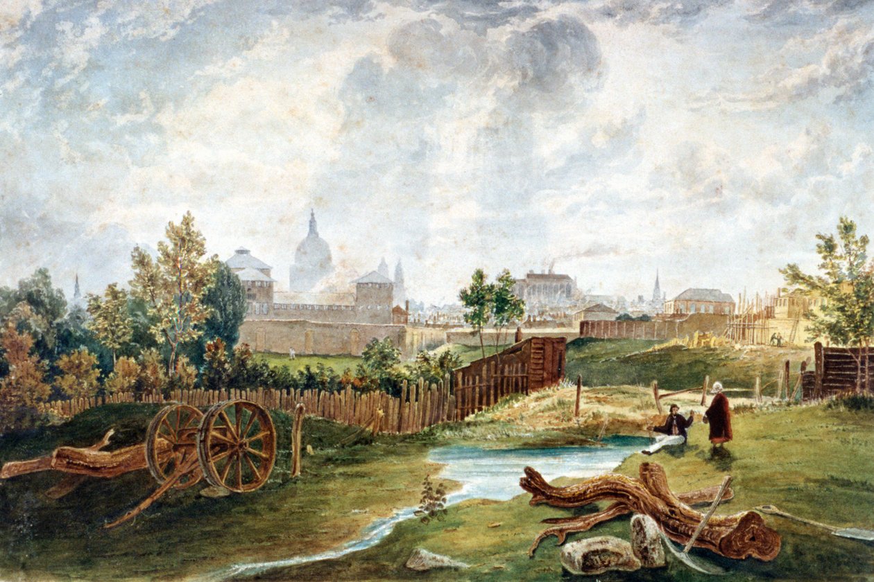 Pentonville, Islington, Londen, 1815 door George Hollis