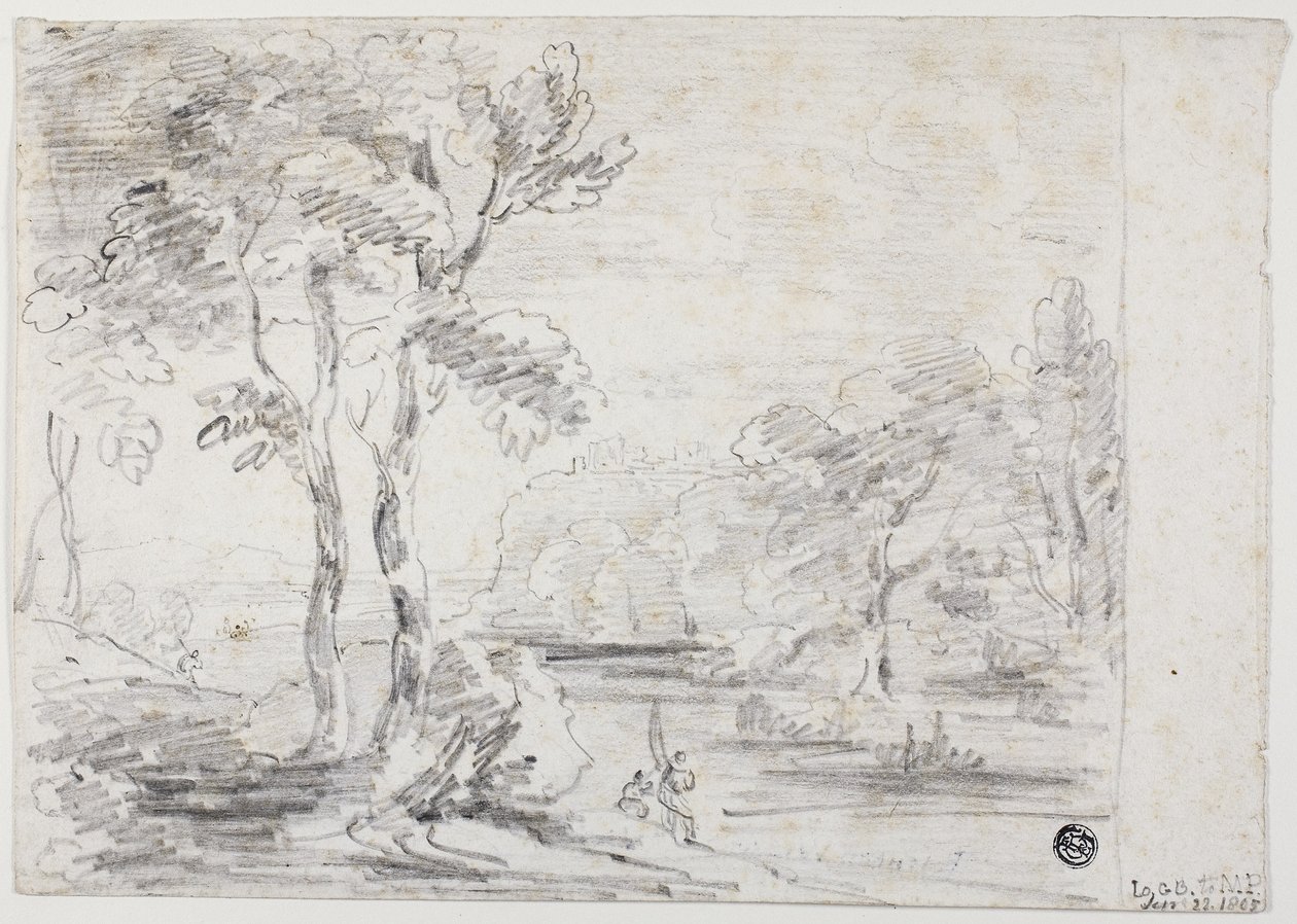 Arcadisch landschap door George Howland Beaumont