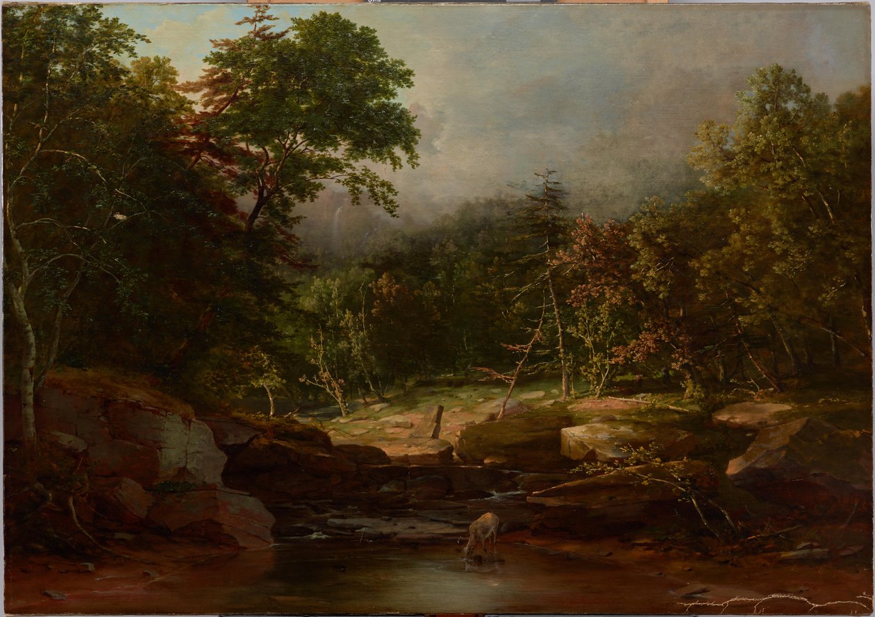 Beek in de bergen door George Inness