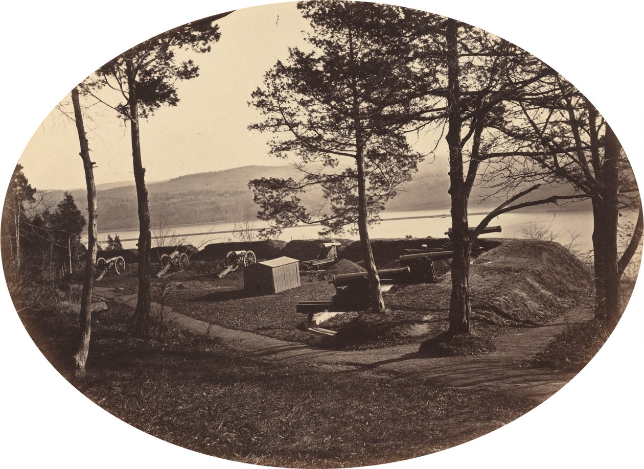 Batterij Knox,ca. 1870 (foto) door George Kendall Warren