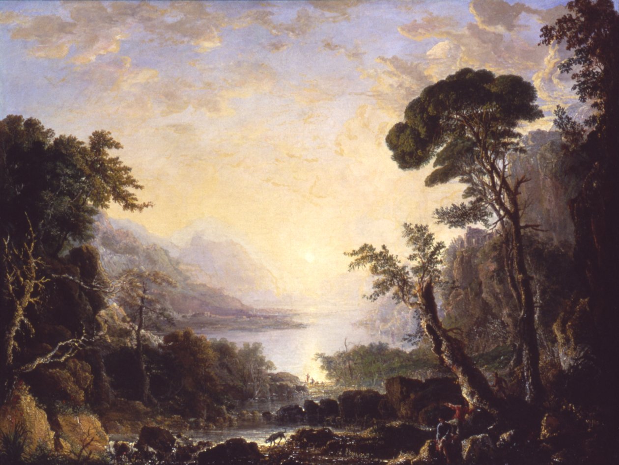 Compositie, Italiaans landschap, 1846 door George Loring Brown