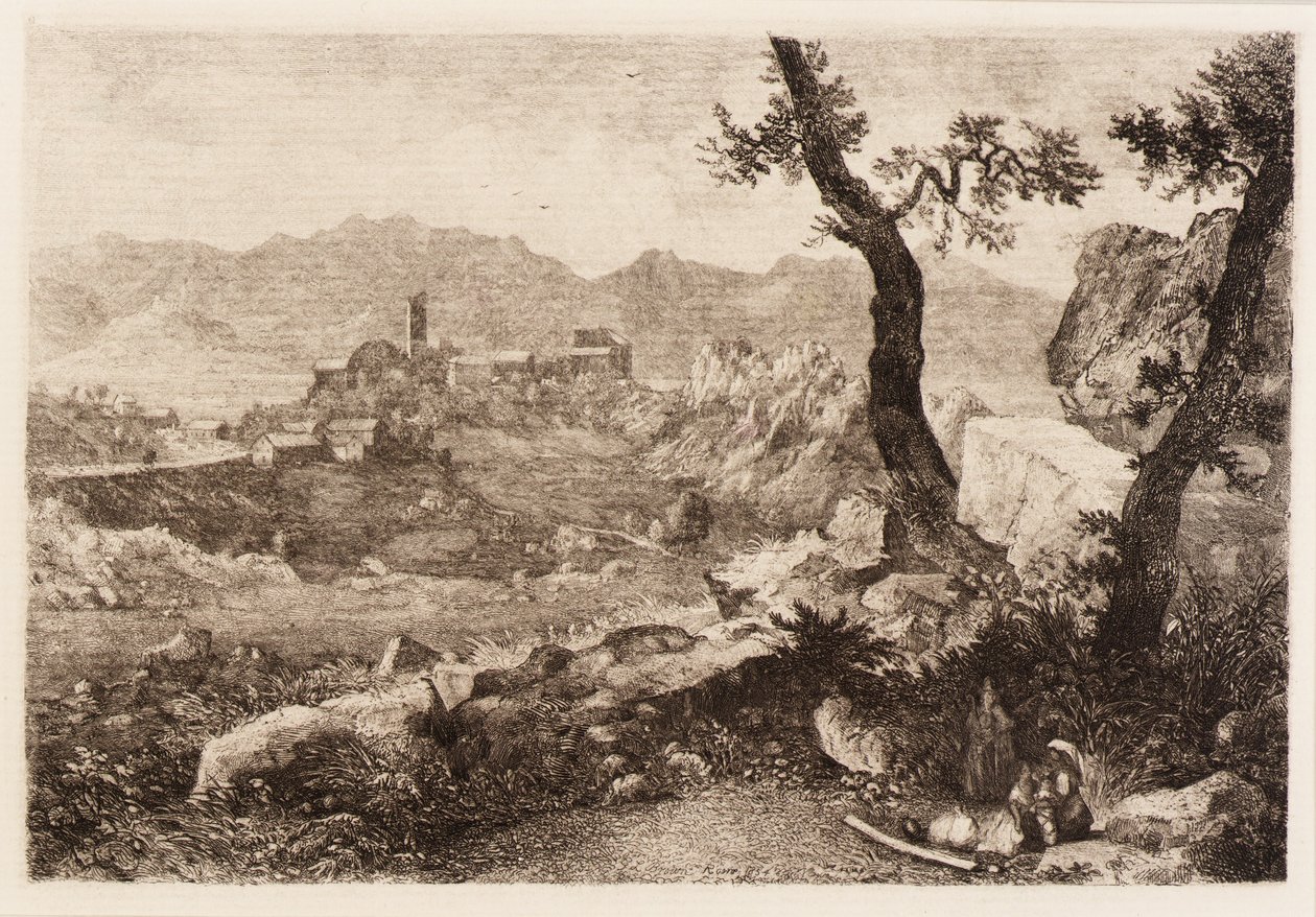 Bekijk in de buurt van Rome door George Loring Brown