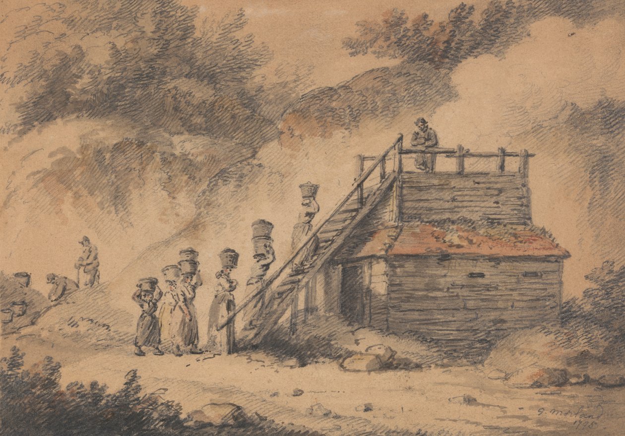 Een hopdrogerij door George Morland