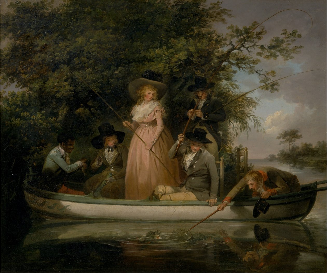 Een partij vissen door George Morland