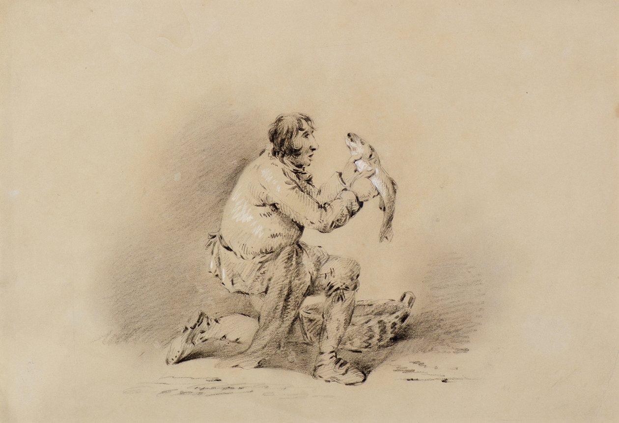 Visser met een Vis door George Morland