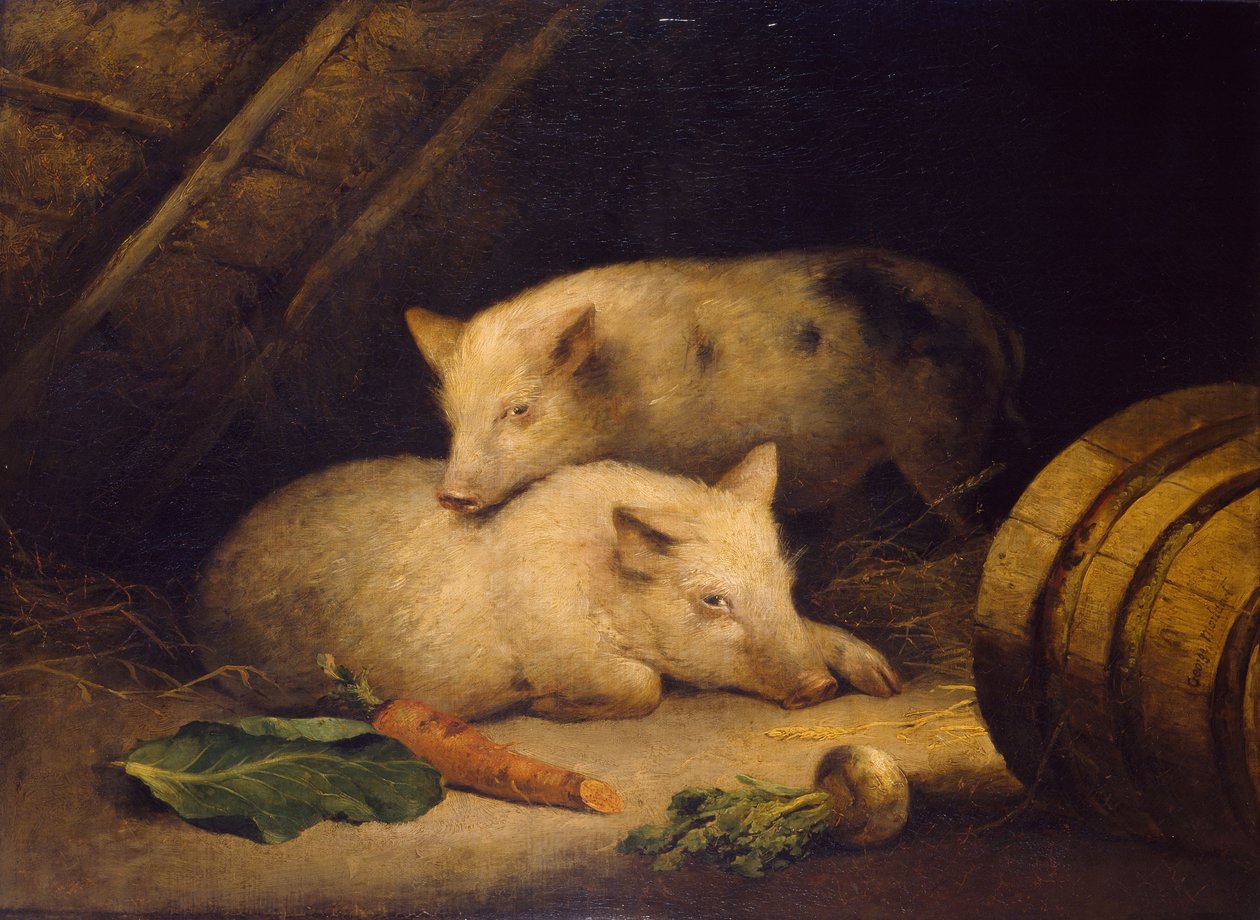 Varkens, 1775-1800 door George Morland