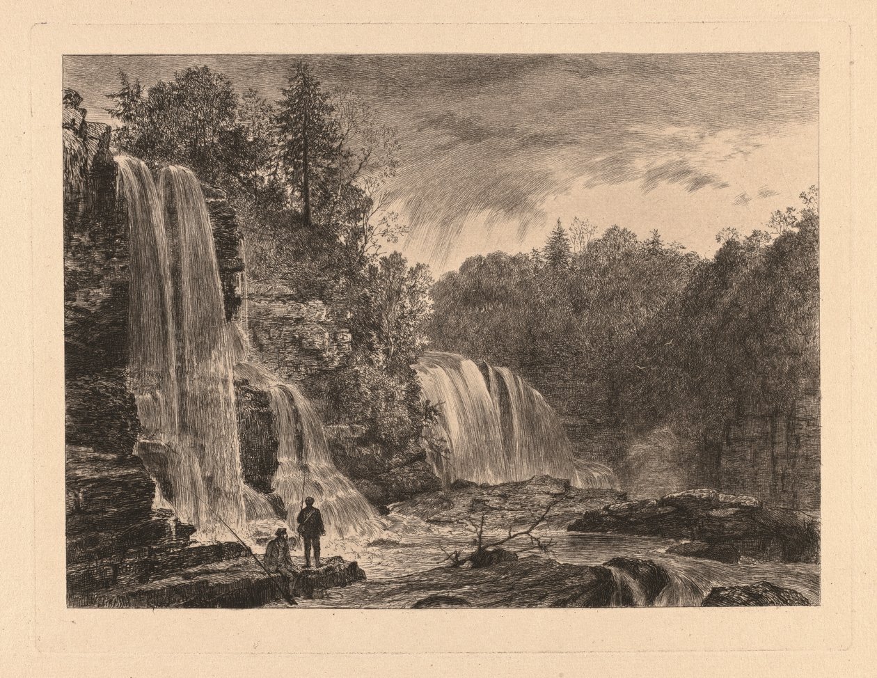 Watervallen van de Clyde door George Murray