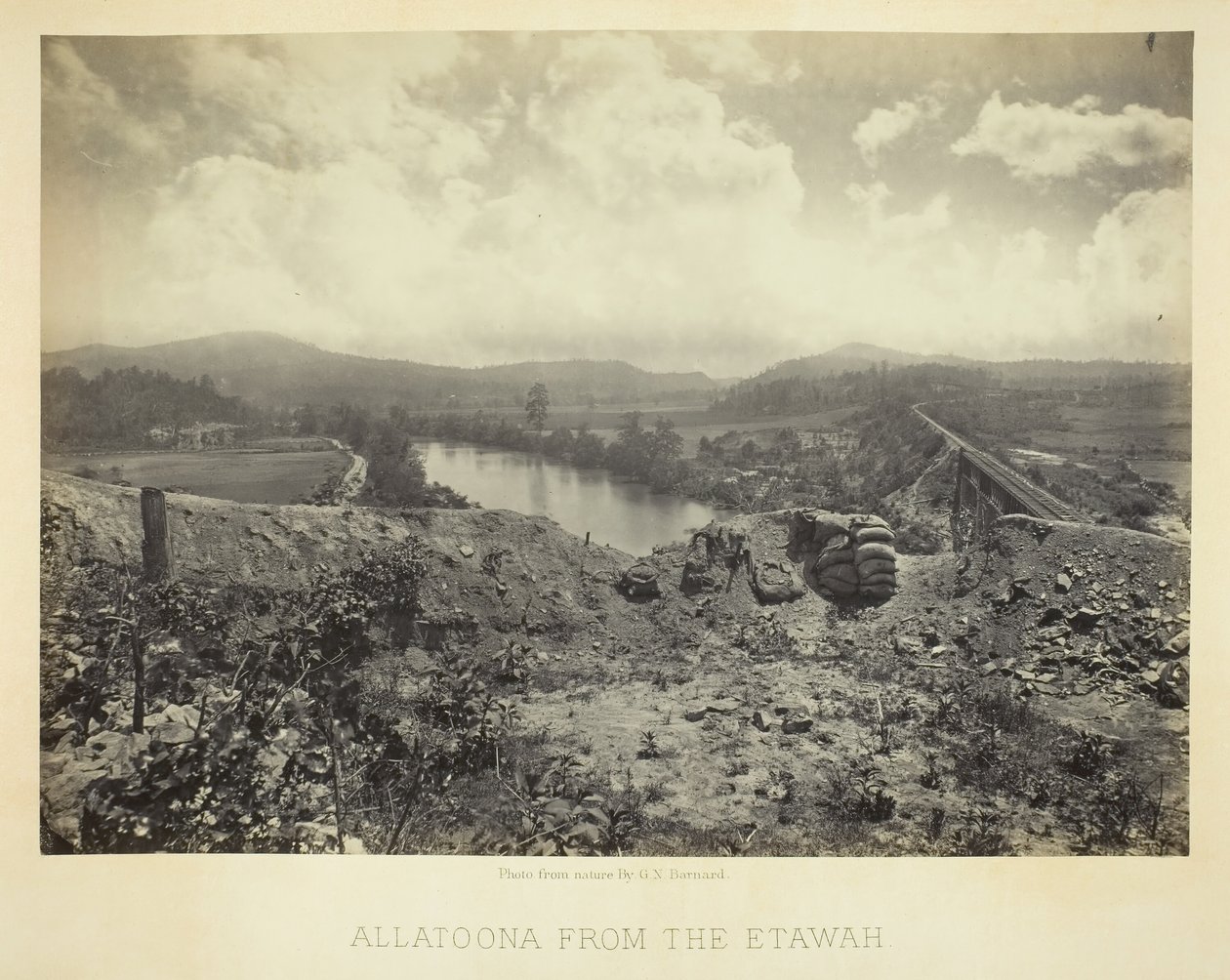 Allatoona vanaf de Etawah, 1866 door George N. Barnard