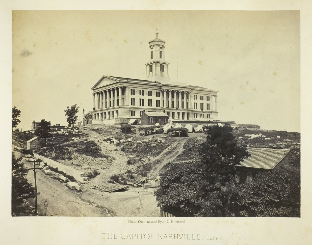 Het Capitool, Nashville, Tennessee door George N. Barnard