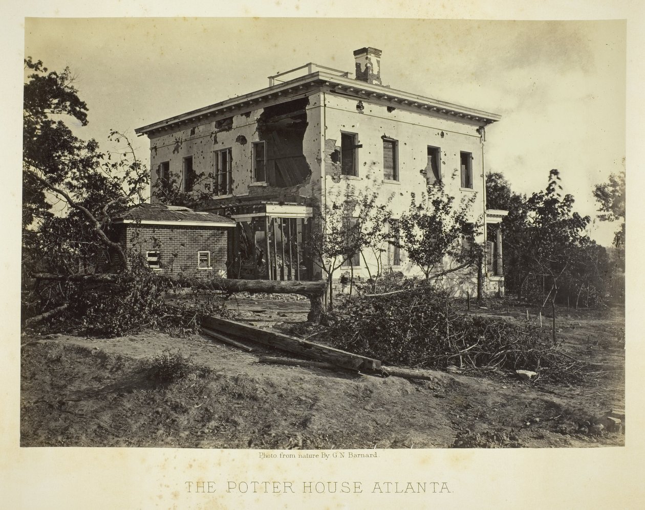 Potterhuis Atlanta door George N. Barnard