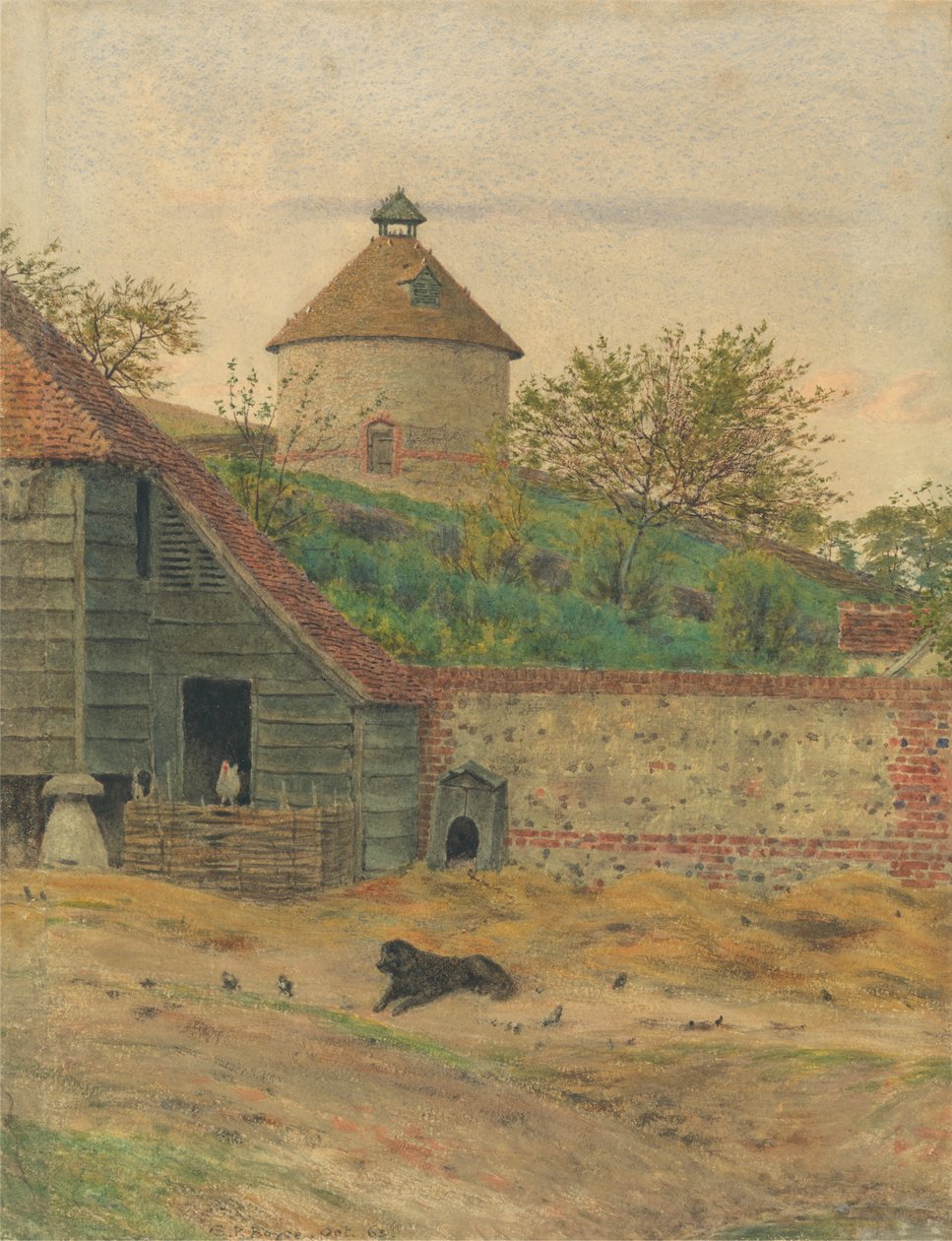 Duiventil in Streatley door George Price Boyce