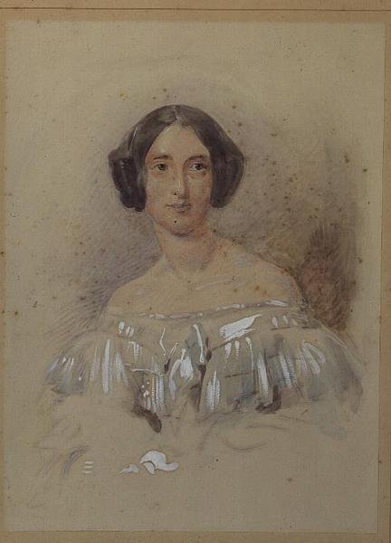 Portret van Fanny (Frances) Cartwright door George Richmond