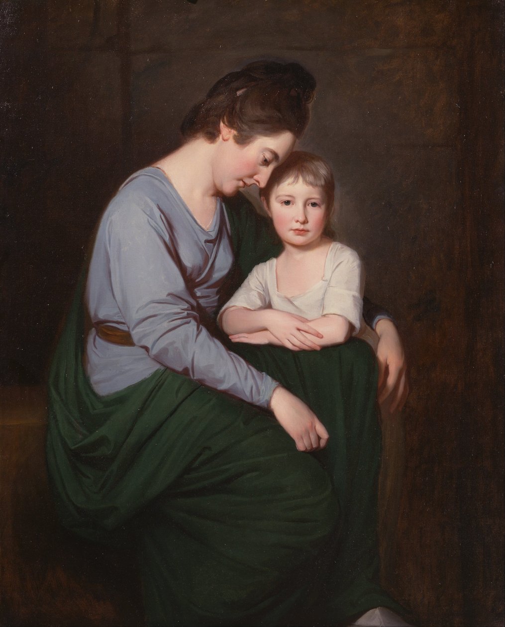 Ann Wilson met haar dochter Sybil door George Romney