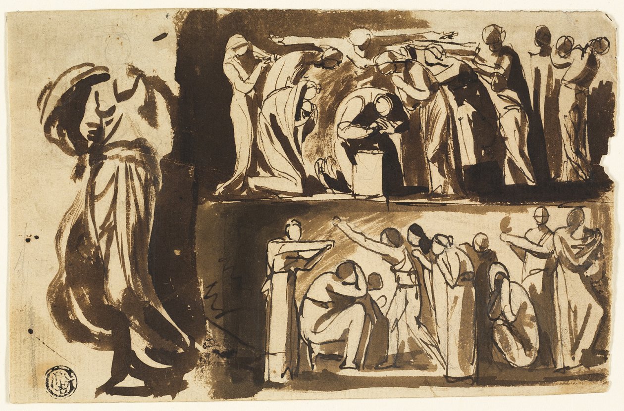 Figurenstudies door George Romney
