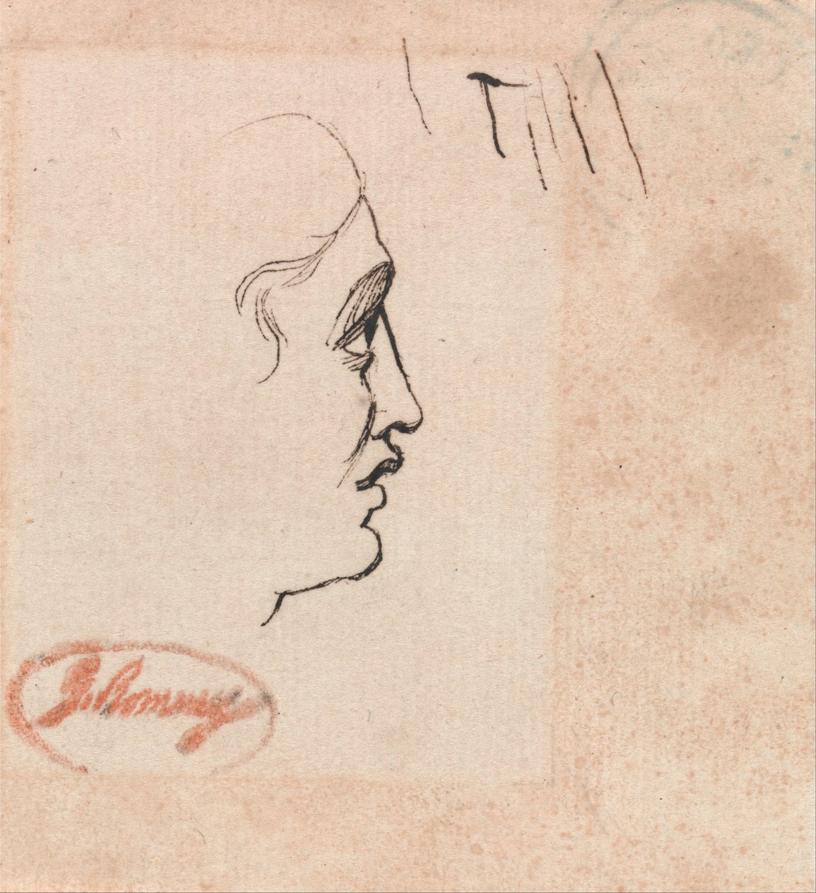 Hoofd Jeugd door George Romney